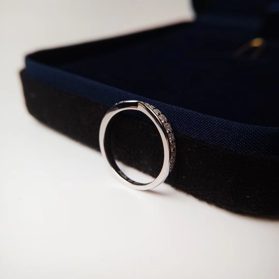 Half Circle Diamond Ring Image 5
