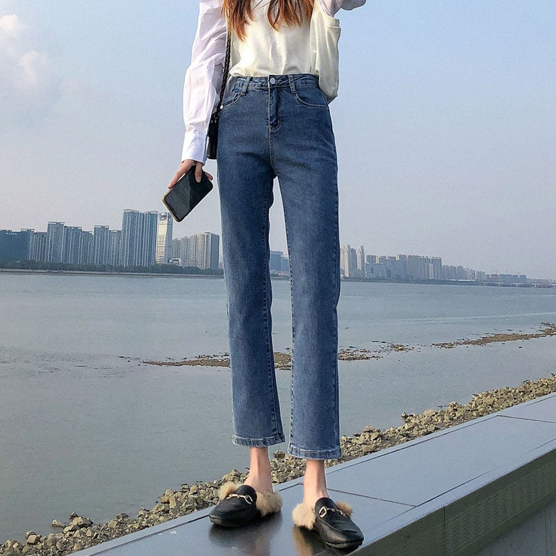 Nine Points High Waist Slimming Cigarette Pants Image 3