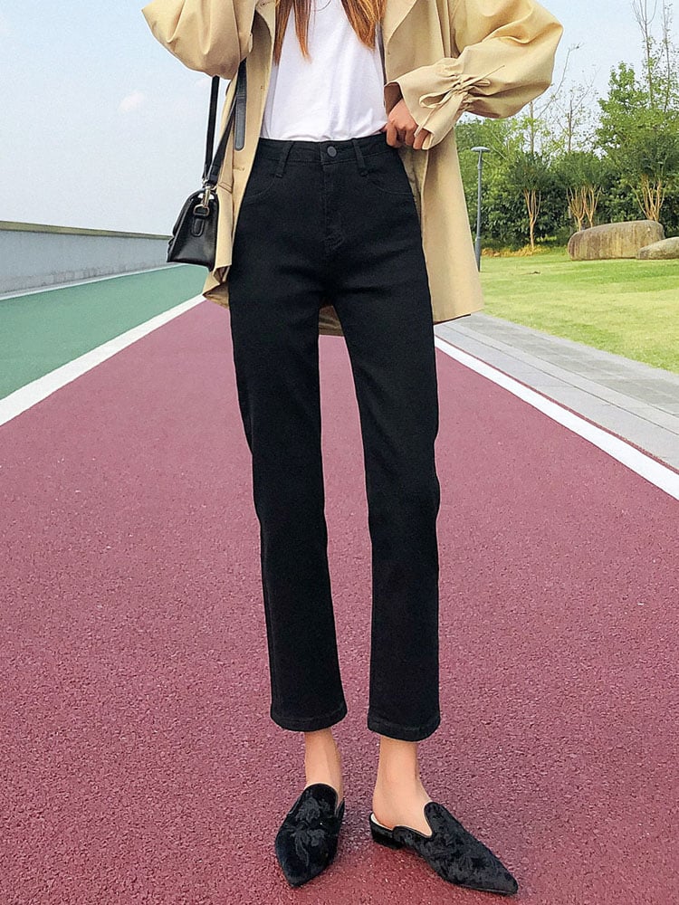 Nine Points High Waist Slimming Cigarette Pants Image 1