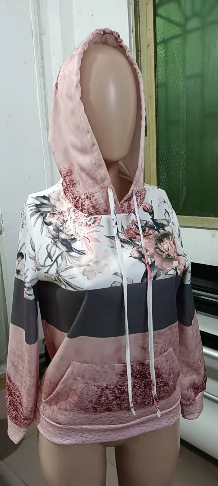 Hooded Printed Fleece Sweatshirt Image 1