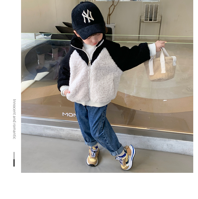 Girls' Thick Coat in Red