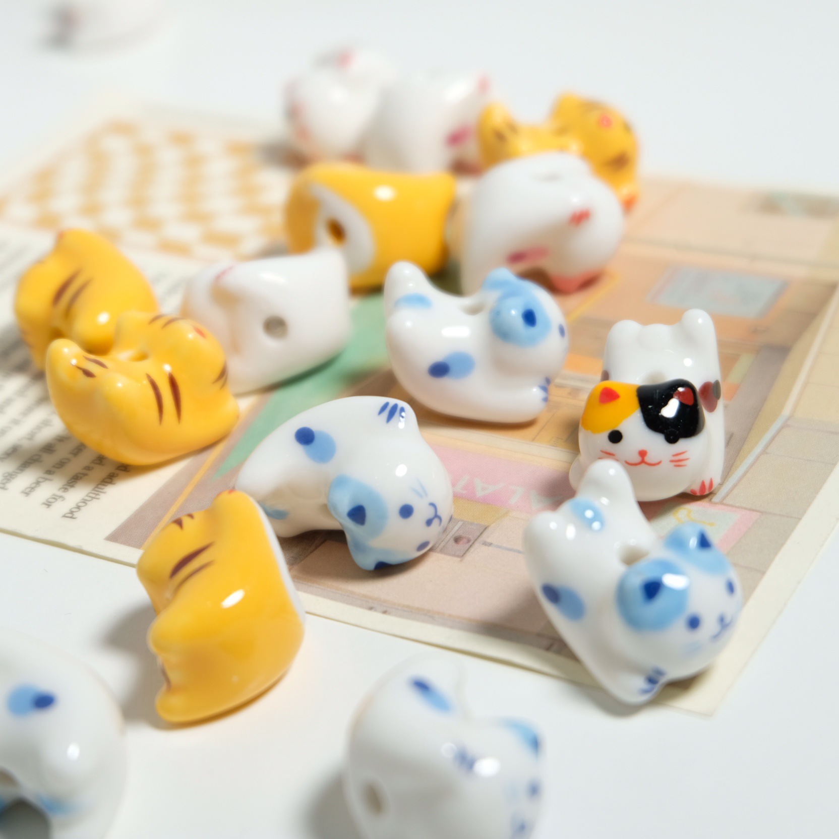Colorful Cat Ornaments