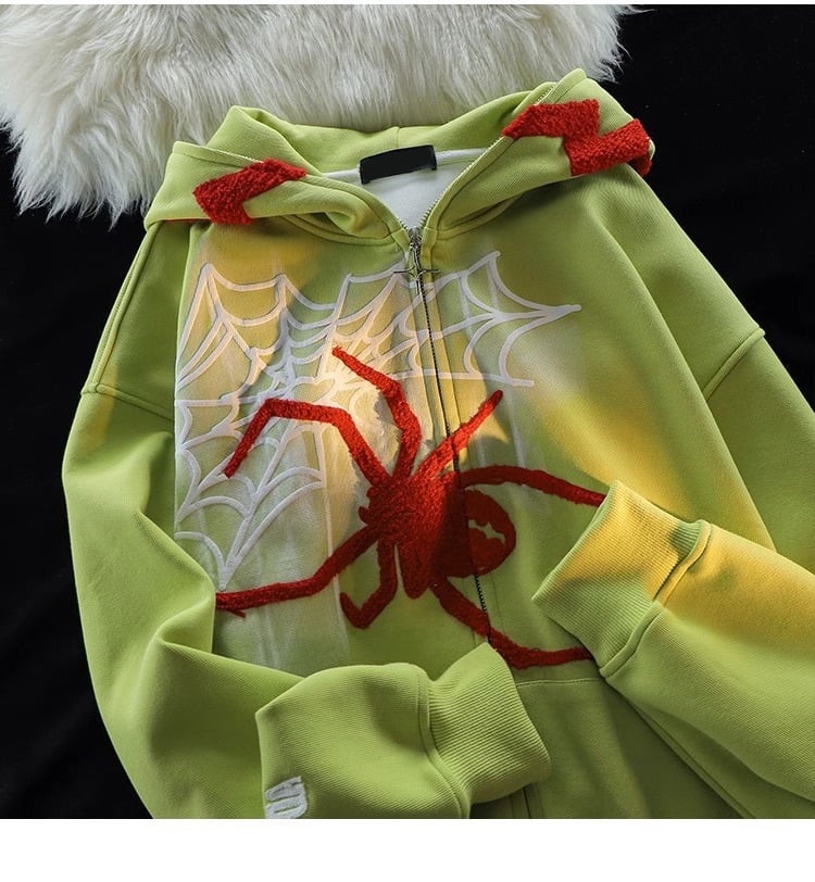 Spider Printed Hoodie - Image 5