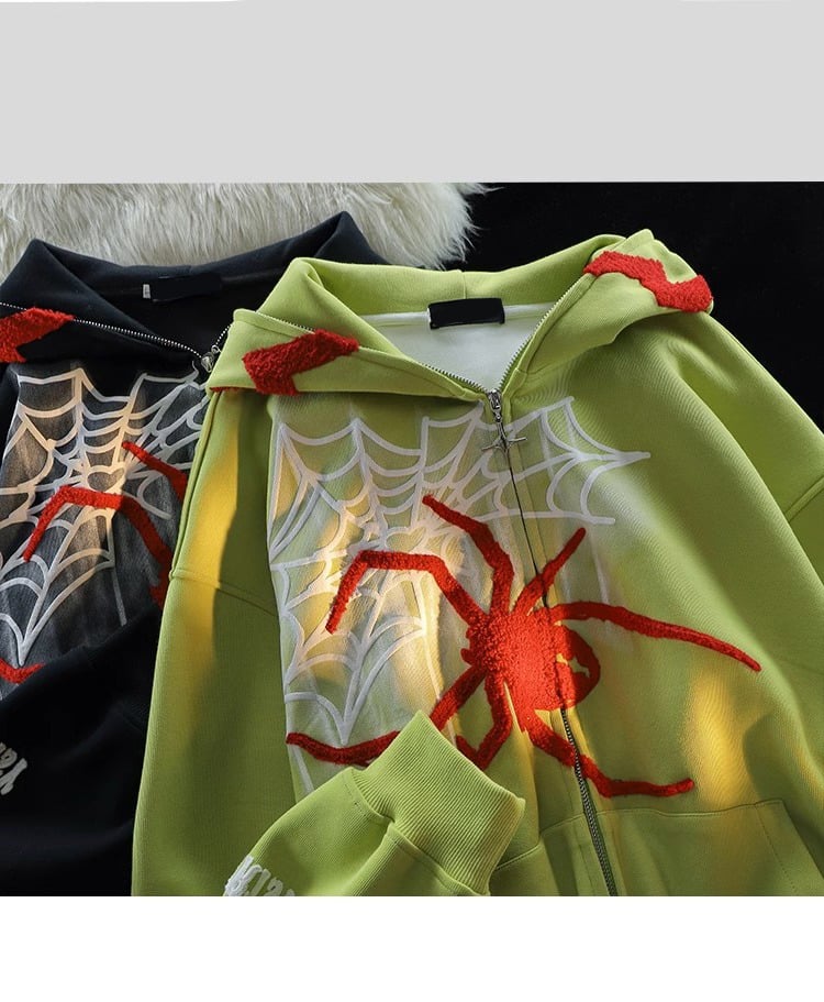 Spider Printed Hoodie - Image 1