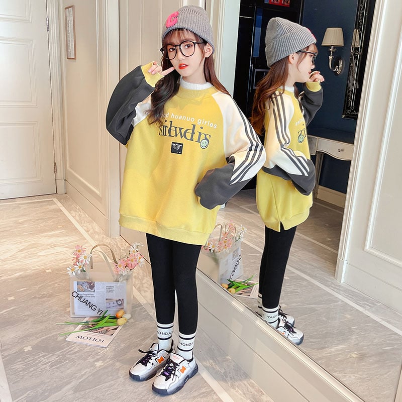 Girls Pullover Sweater in action