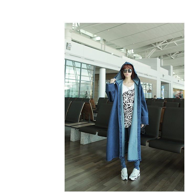 Stylish Hooded Trench Coat
