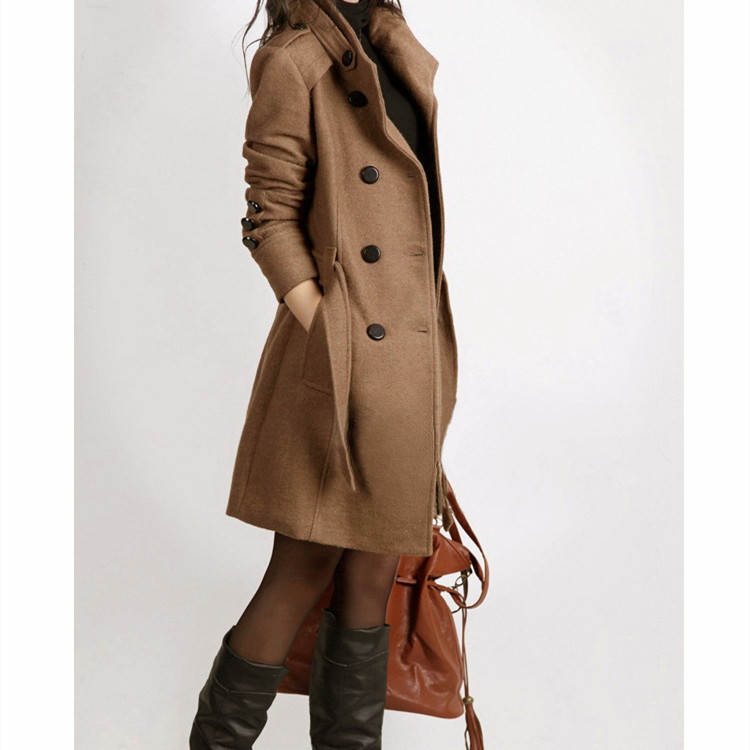 Woolen Coat in Black