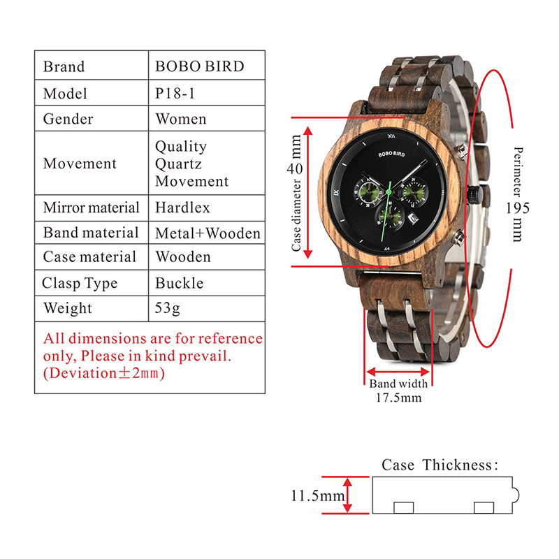 Wooden Watch Front View