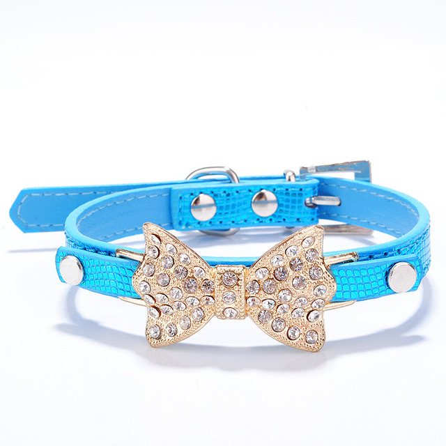 Bling Rhinestone Dog Collar Detail