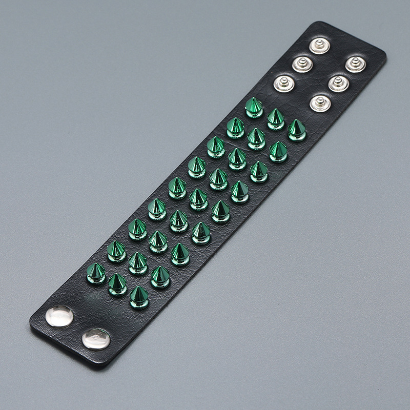 Three-row Colorful Spike Bracelet Style