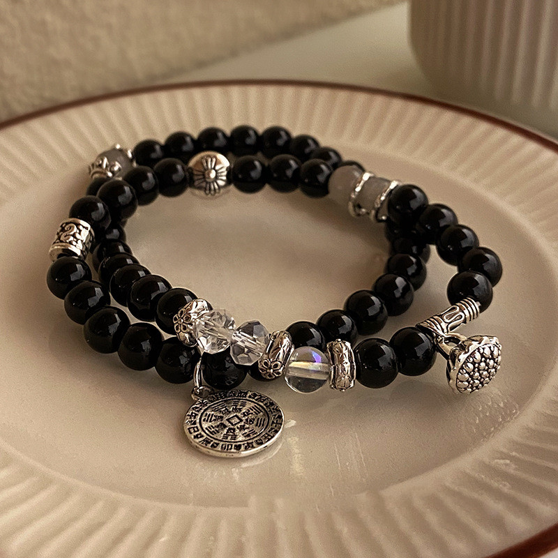 Imagen 1 de Pulsera Gemela de Doble Capa con Cuentas