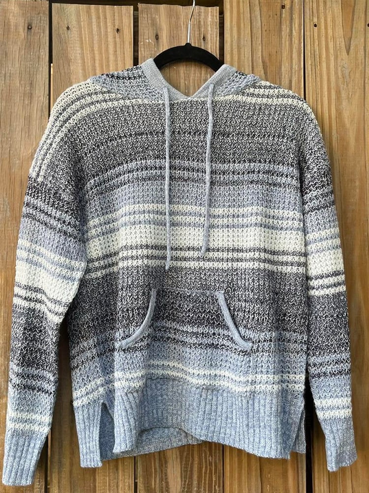 Hooded Stripe Knitwear Image 5