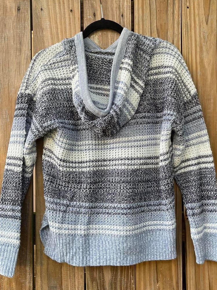 Hooded Stripe Knitwear Image 4
