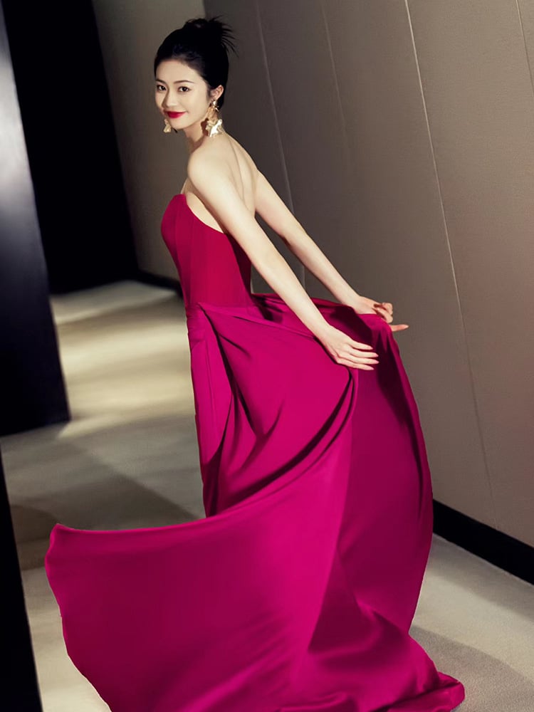 Rose Red Dress Image 3