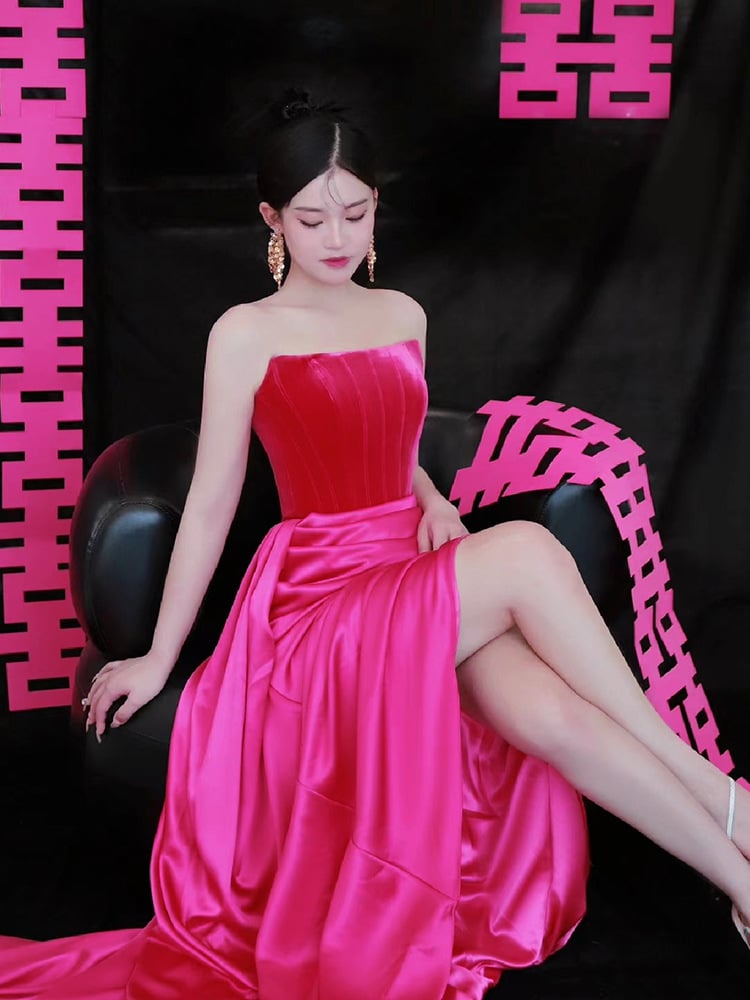 Rose Red Dress Image 2