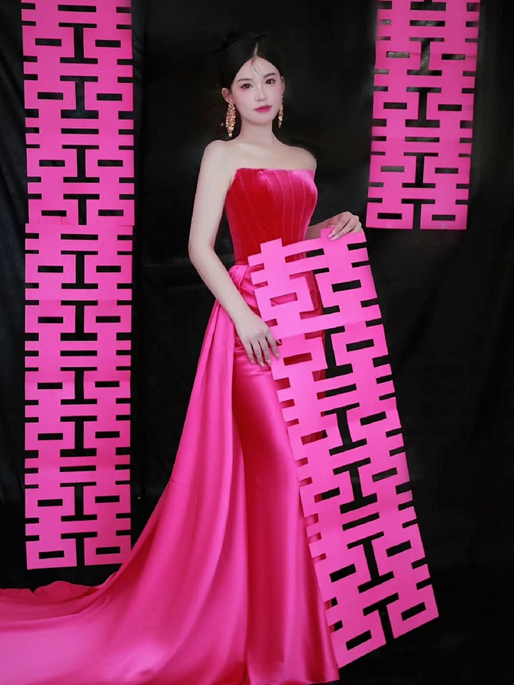 Rose Red Dress Image 6