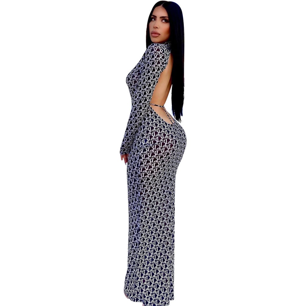 Mesh Floral Backless Women's Clothing Image 6