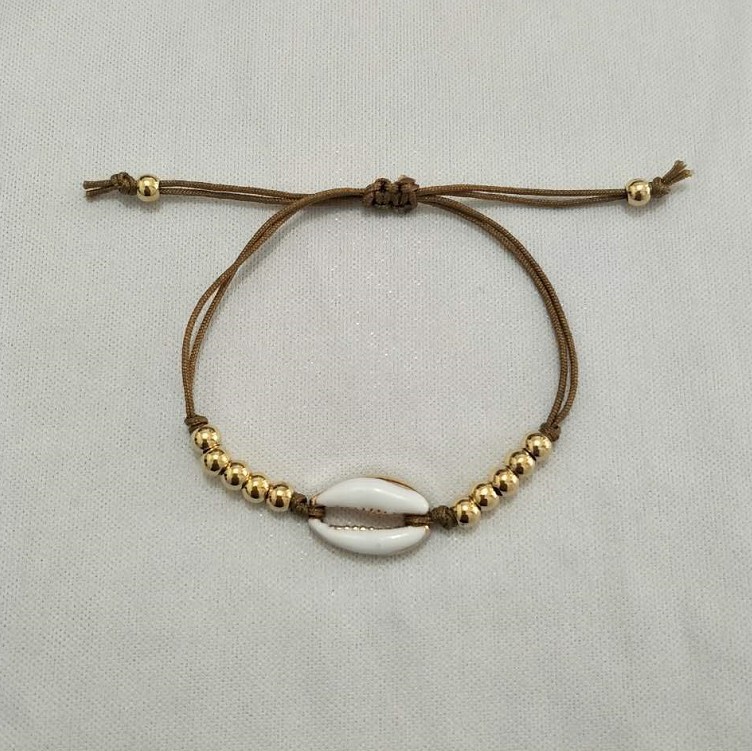 Holiday Round Beads Woven Shell Bracelet Image 5