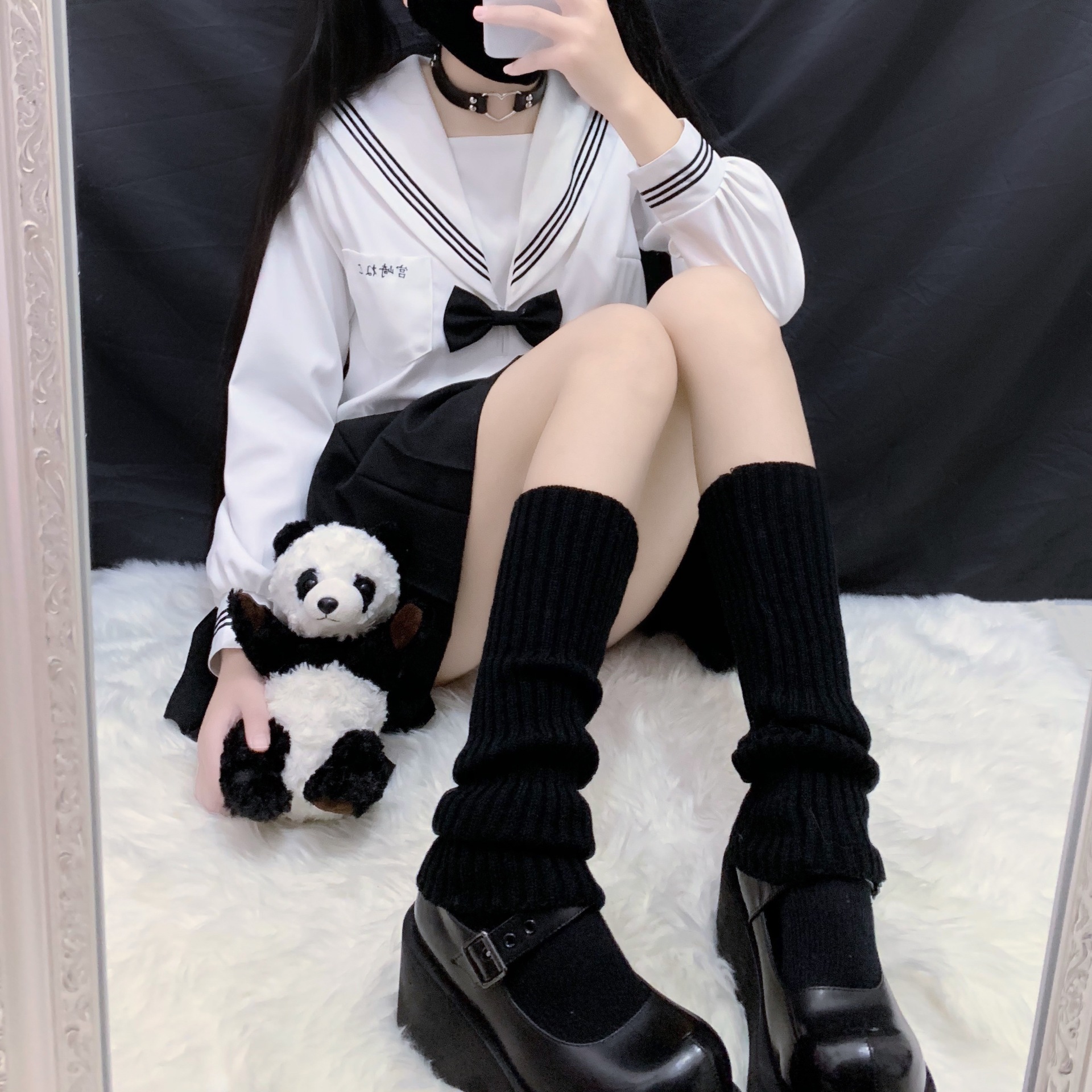 Lolita Sweet Hairy Ball Stockings 1