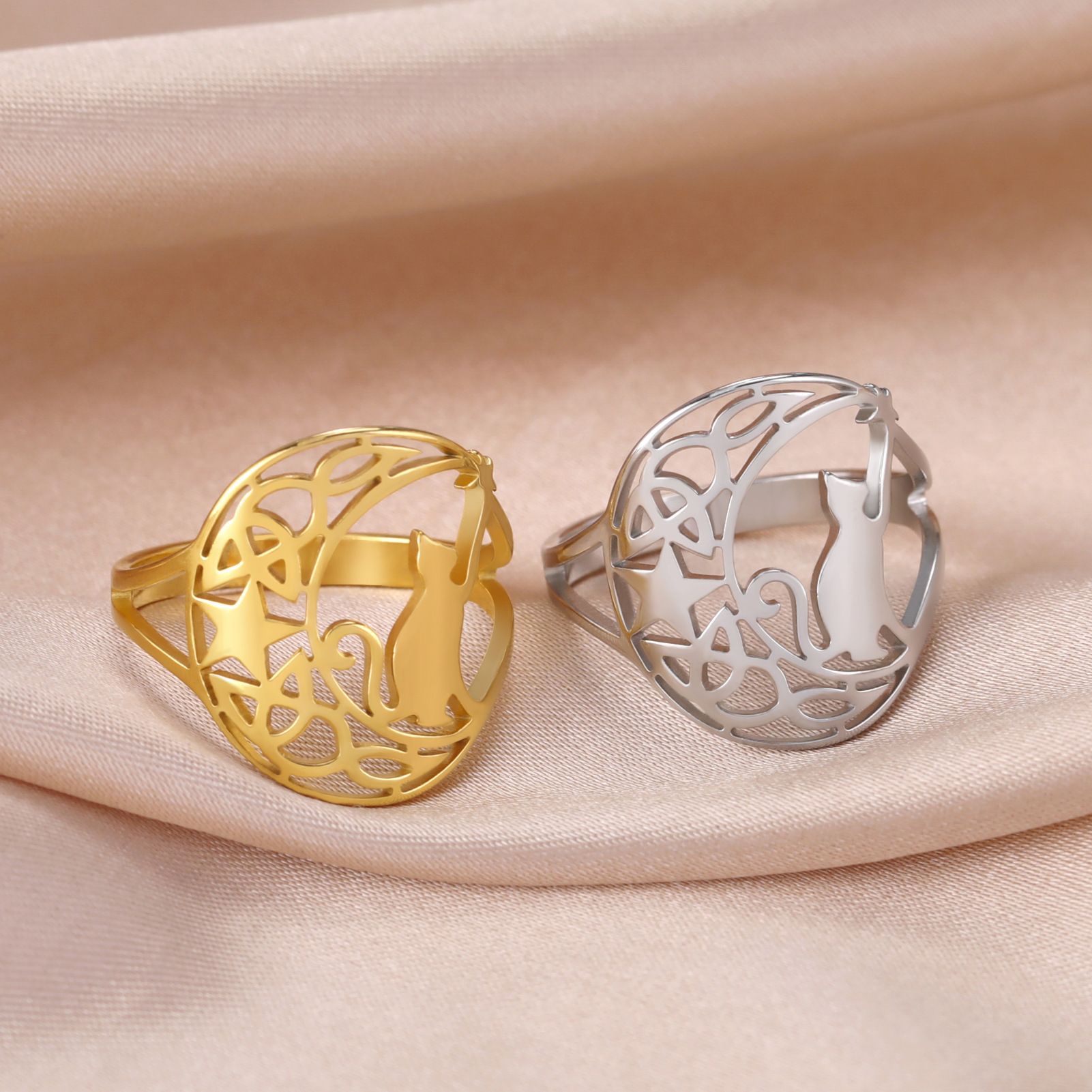 Cute Kitten Star Ring 1