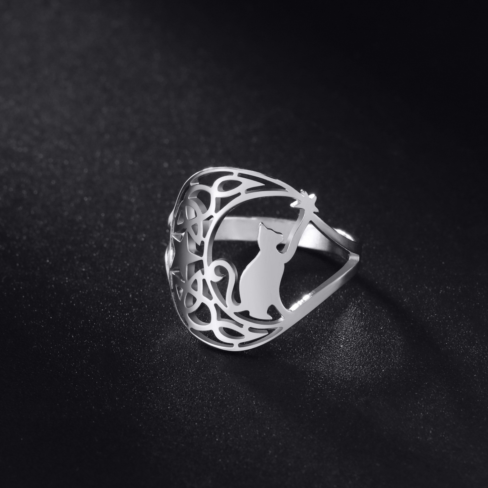 Cute Kitten Star Ring 3