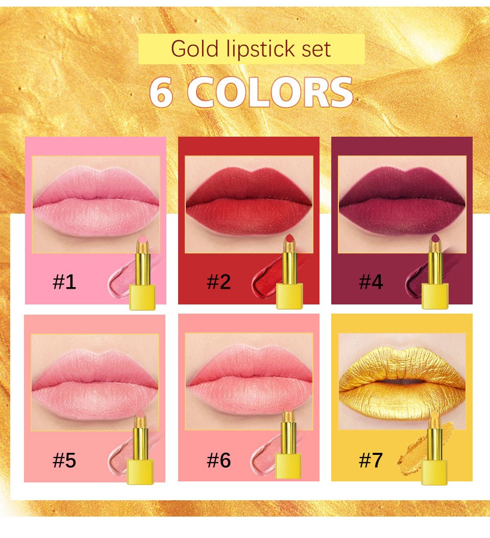 Lipstick Kit Gold Bar Makeup Set Image 1