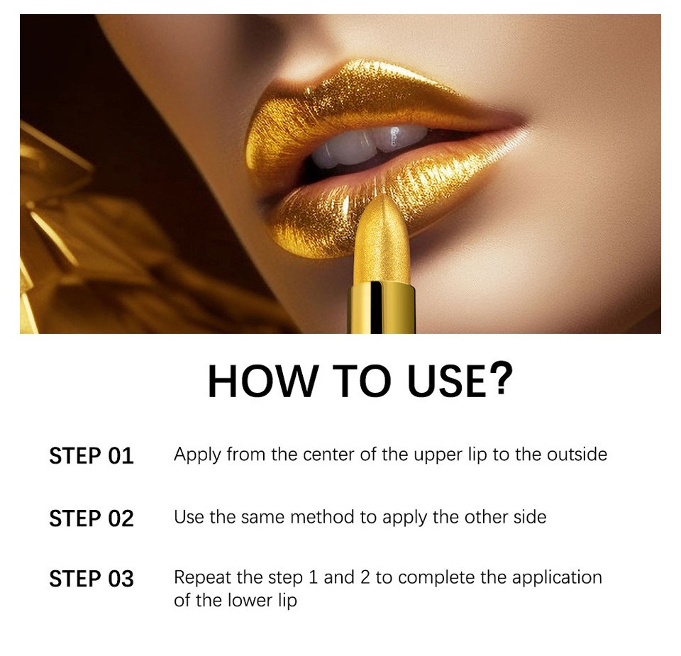 Lipstick Kit Gold Bar Makeup Set Image 6