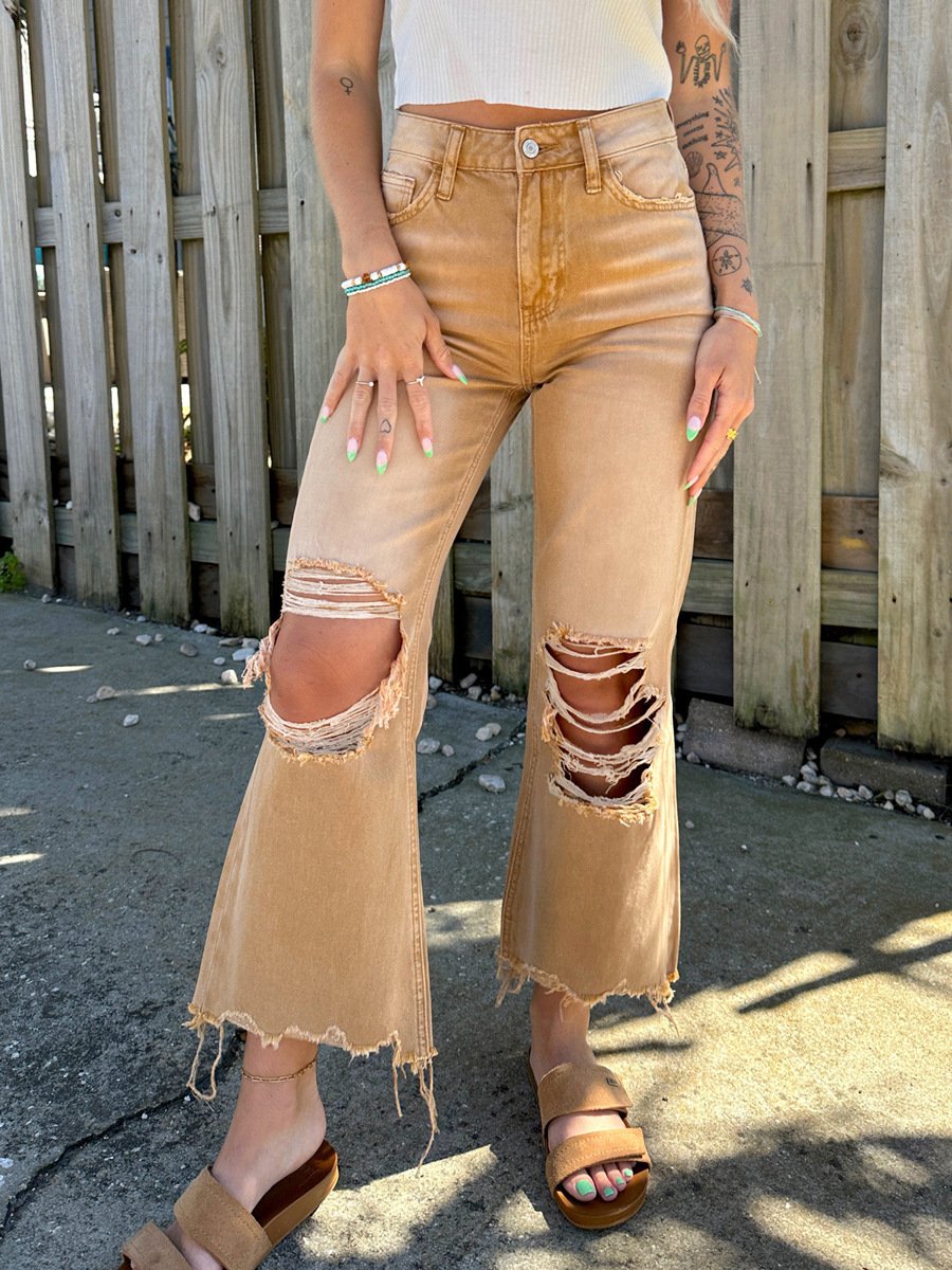Women's Ripped Straight Loose Jeans Image 3