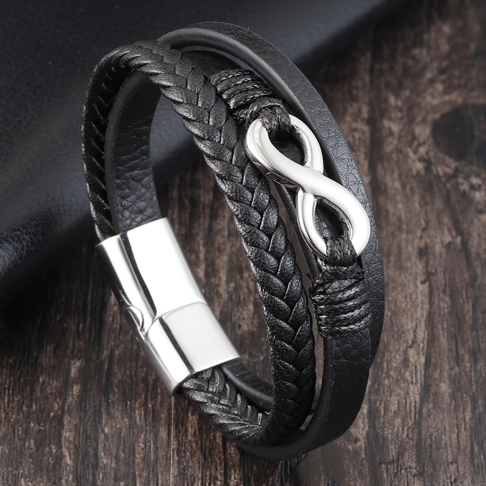 Leather Hand-woven Bracelet Image 1