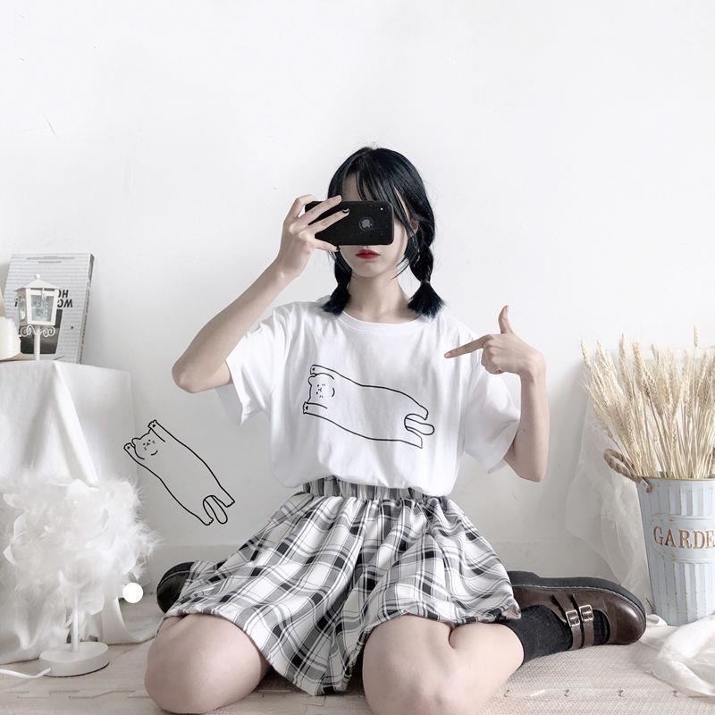 Women's Fashion Personality Loose Plaid Skirt