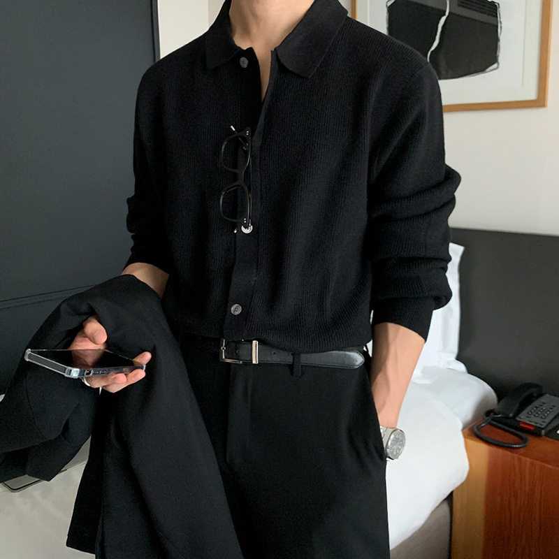 Men's Korean-style Loose Outer Wear Long-sleeved Sweater 4