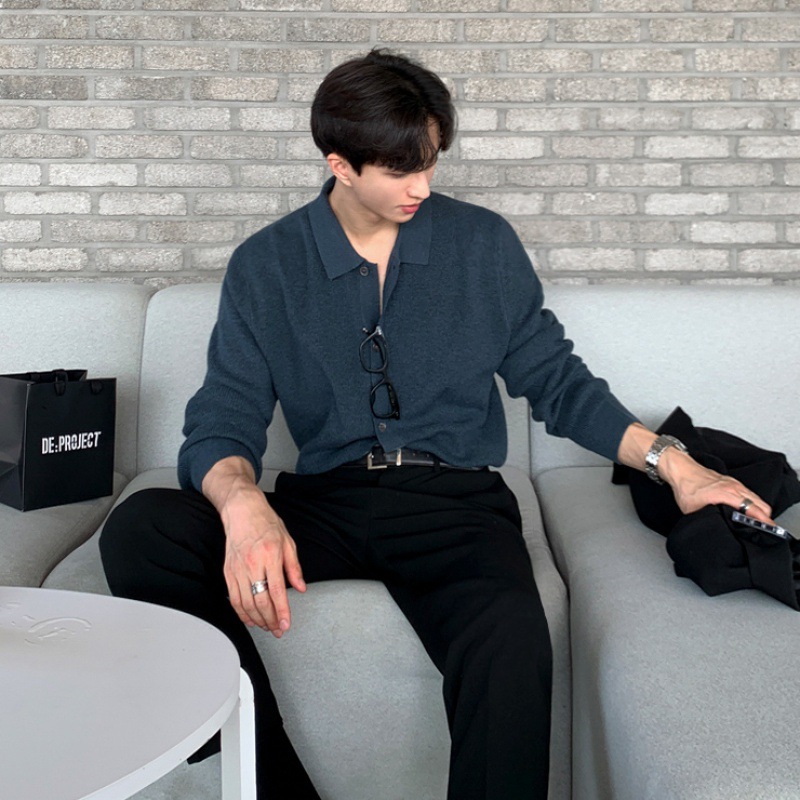 Men's Korean-style Loose Outer Wear Long-sleeved Sweater 3