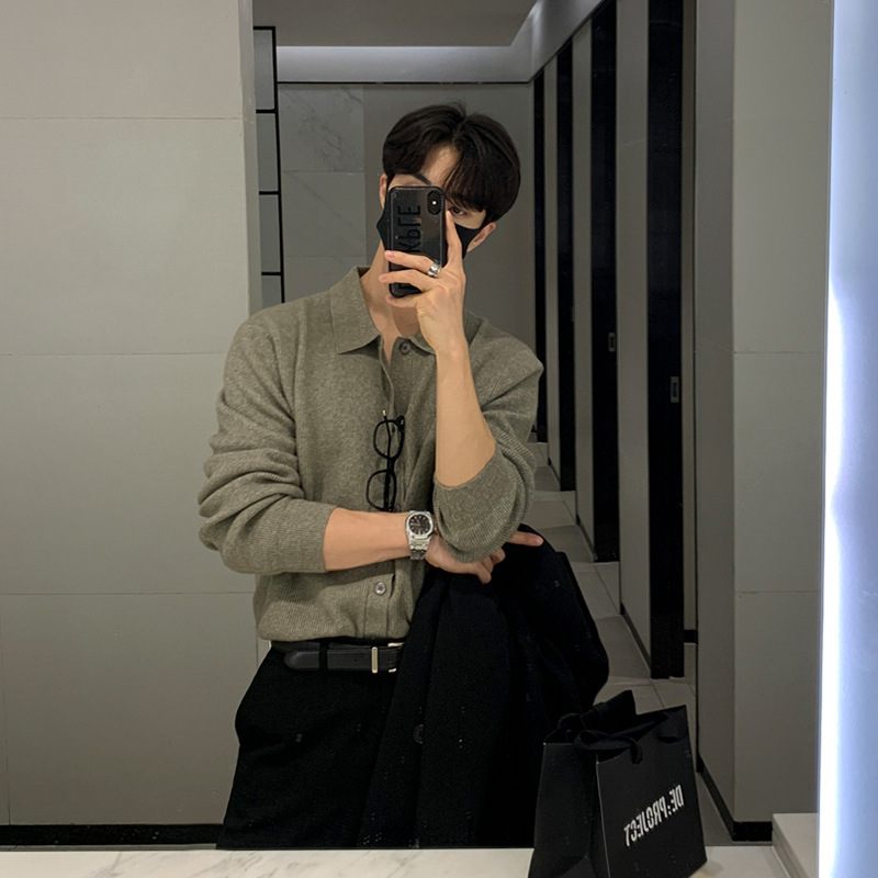 Men's Korean-style Loose Outer Wear Long-sleeved Sweater 6