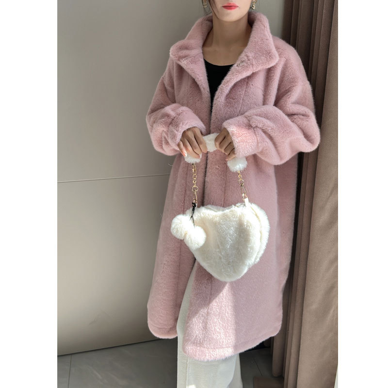 Fur Integrated Environmental Protection Plush Mink Fur Coat