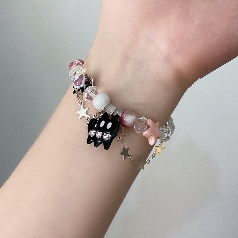 Colorful Icy Funny Cat Bracelet Image 1
