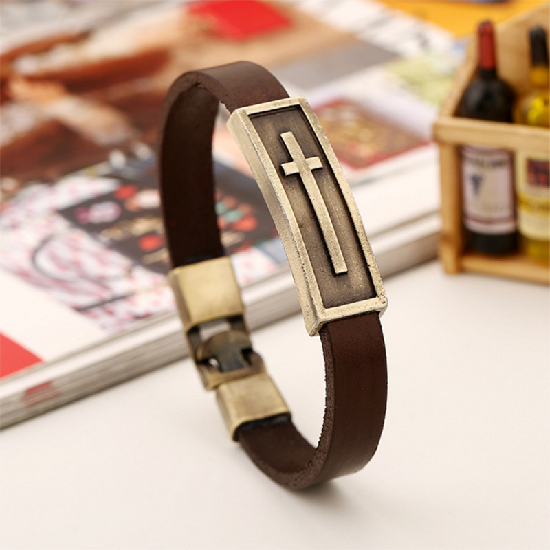 Cross Vintage Cattle Leather Bracelet Image 1