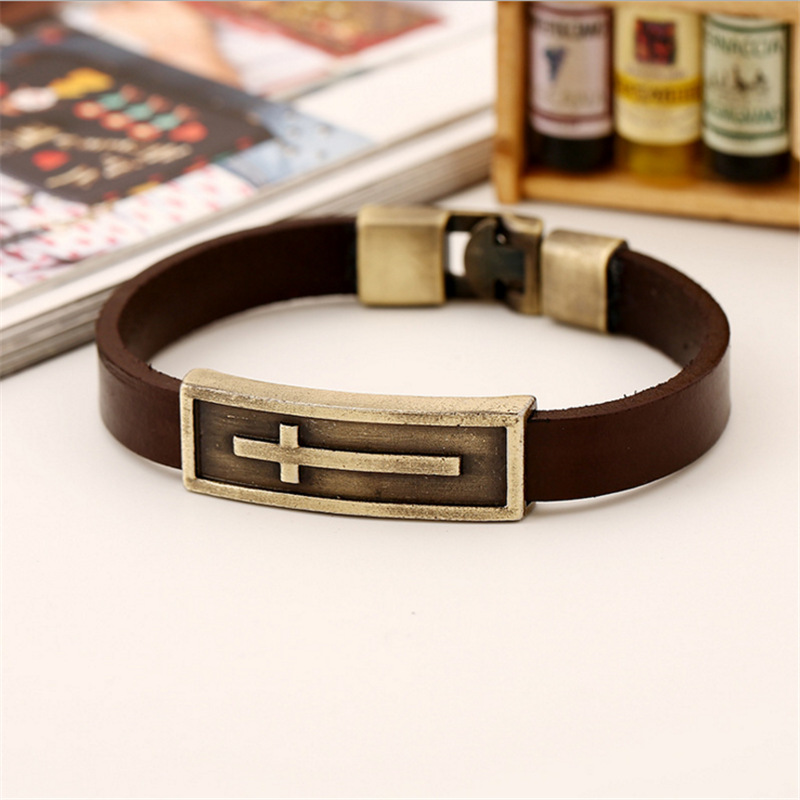 Cross Vintage Cattle Leather Bracelet Image 4