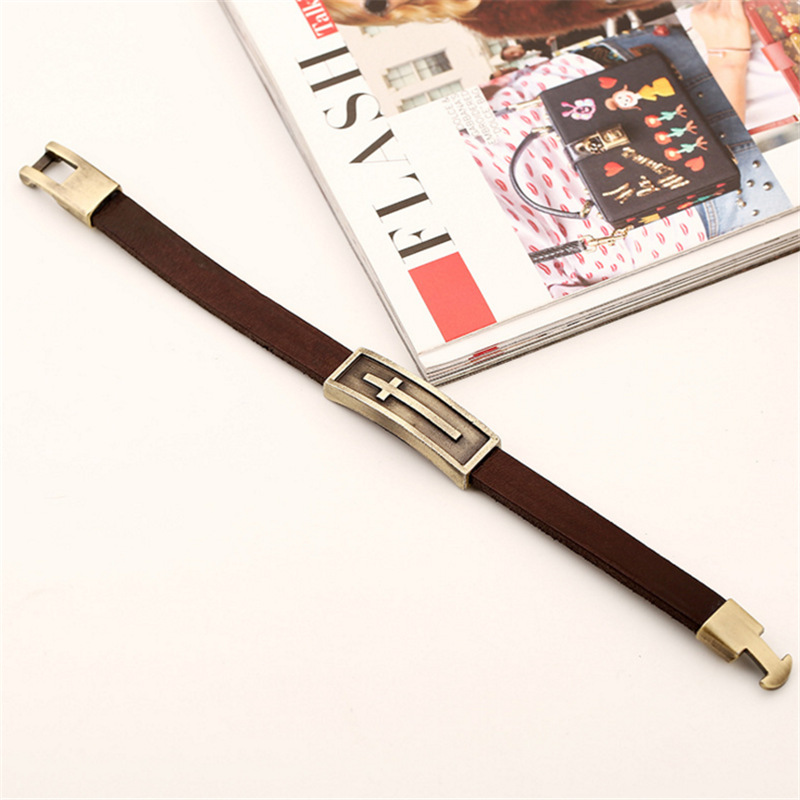 Cross Vintage Cattle Leather Bracelet Image 2
