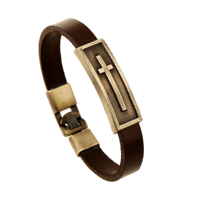 Cross Vintage Cattle Leather Bracelet Image 5