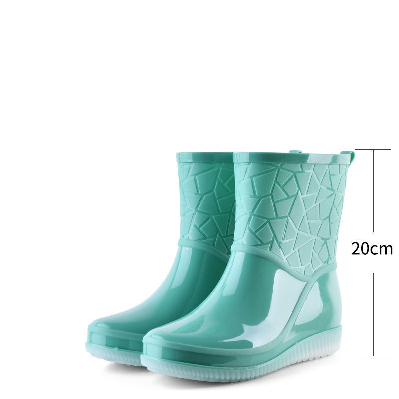 Women's Mid-low Fleece Rain Boots - Image 5