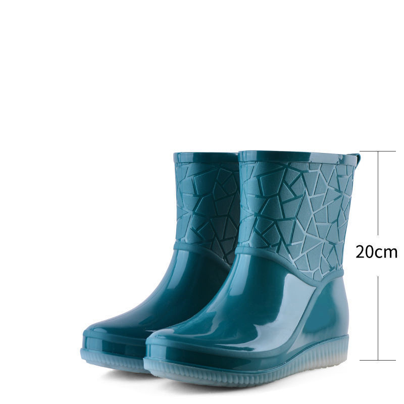 Women's Mid-low Fleece Rain Boots - Image 1