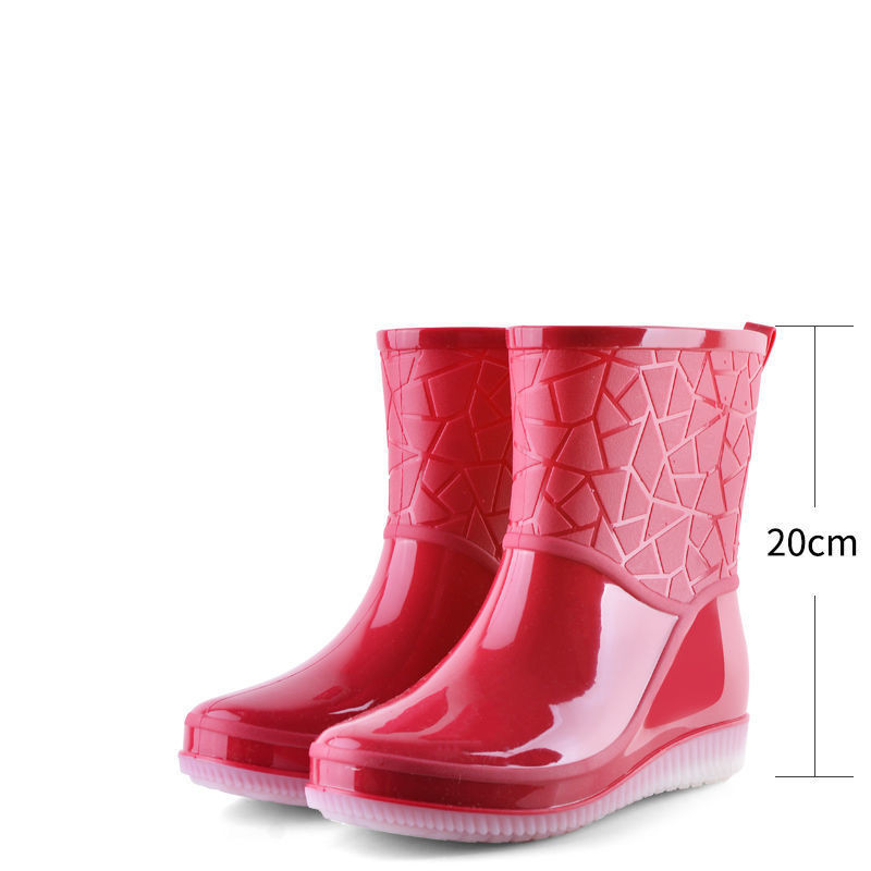 Women's Mid-low Fleece Rain Boots - Image 2