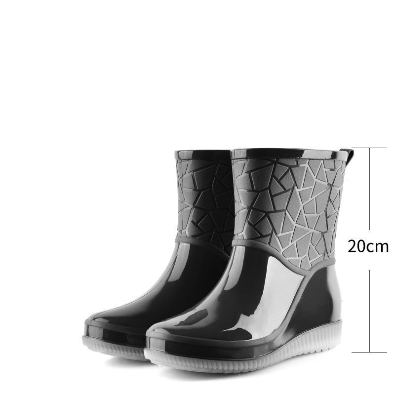 Women's Mid-low Fleece Rain Boots - Image 3