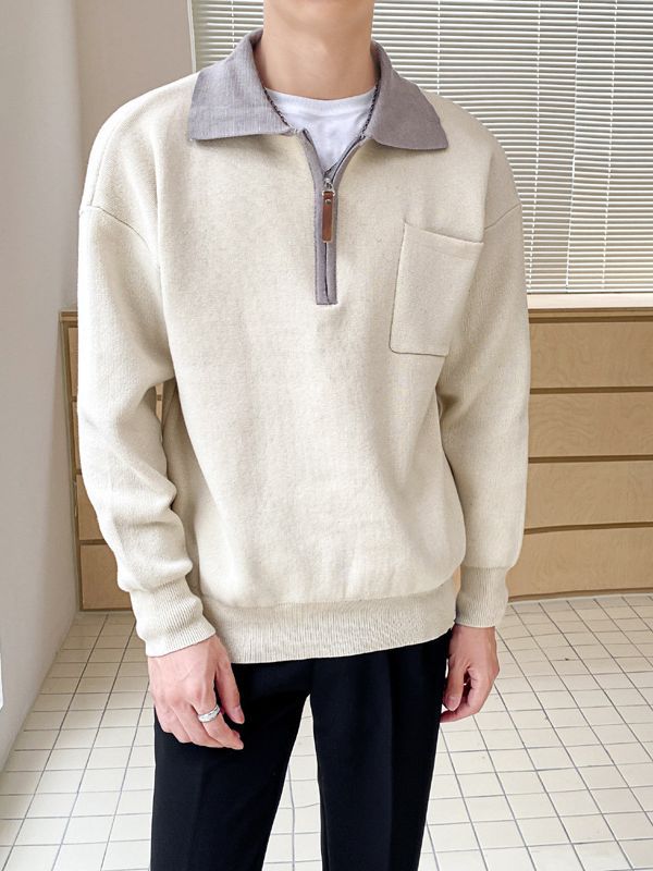 Stylish Half Zipper Sweater