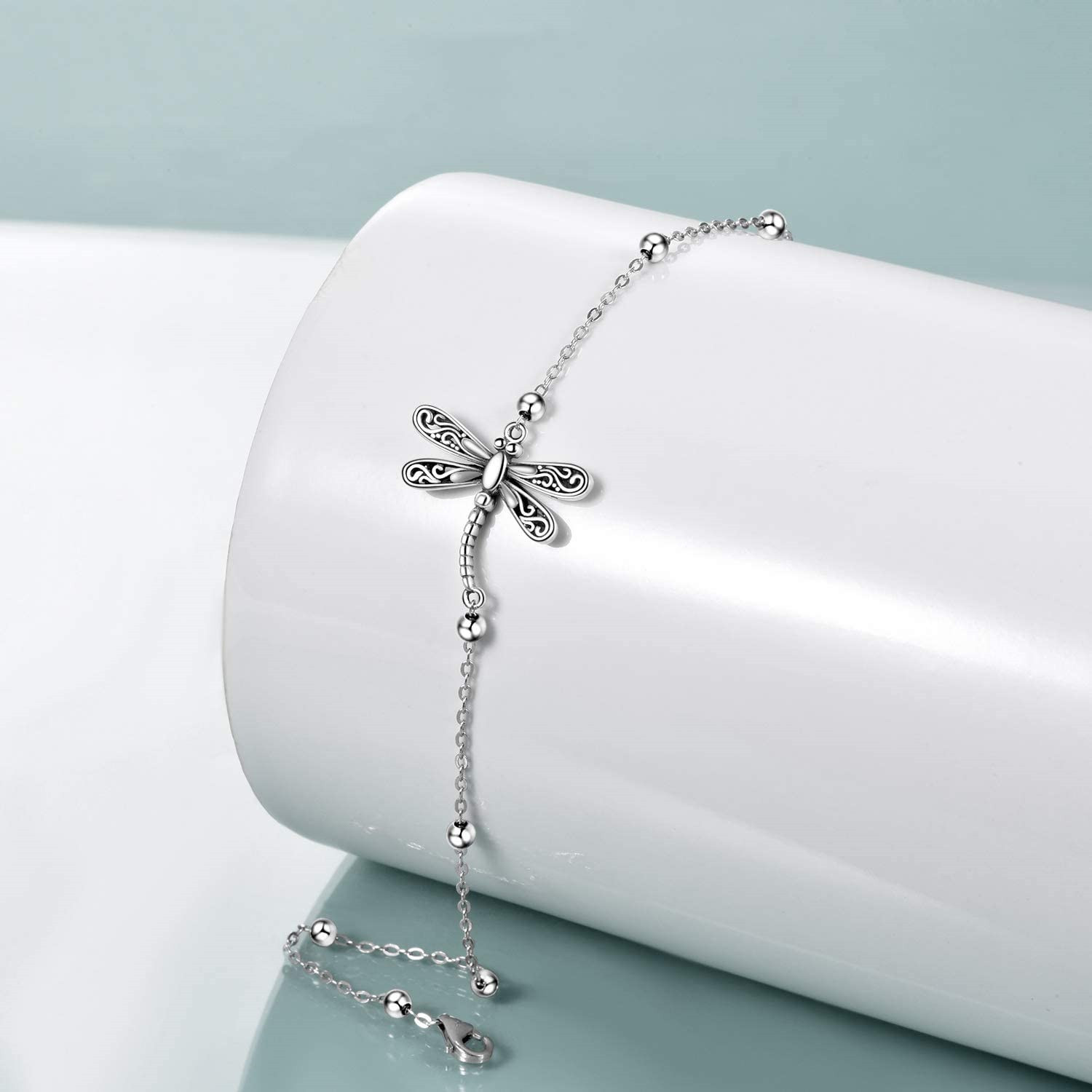 Girls' Beach Ornament Cross Chain Beads Dragonfly Anklet