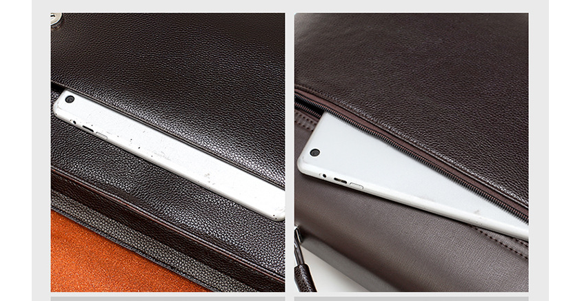 Men's Horizontal Handbag - Brown