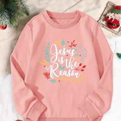 Christmas Season Printed Girls' Sports Sweater - Image 3