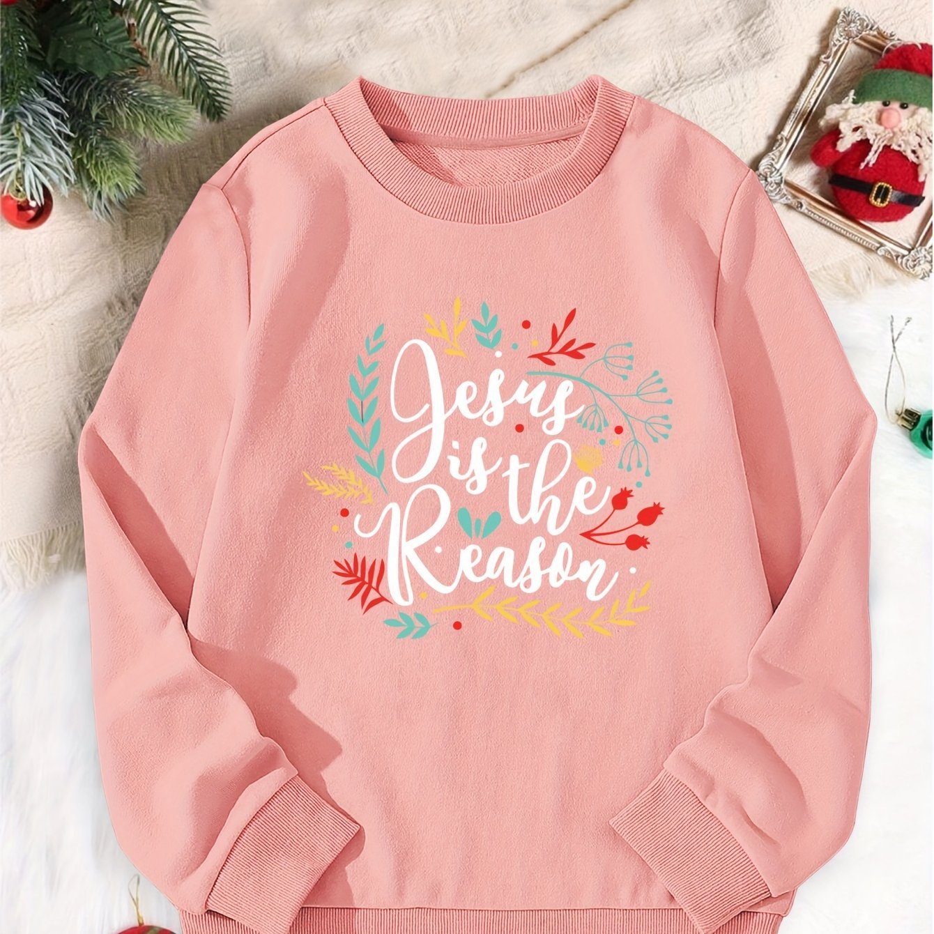 Christmas Season Printed Girls' Sports Sweater - Image 4