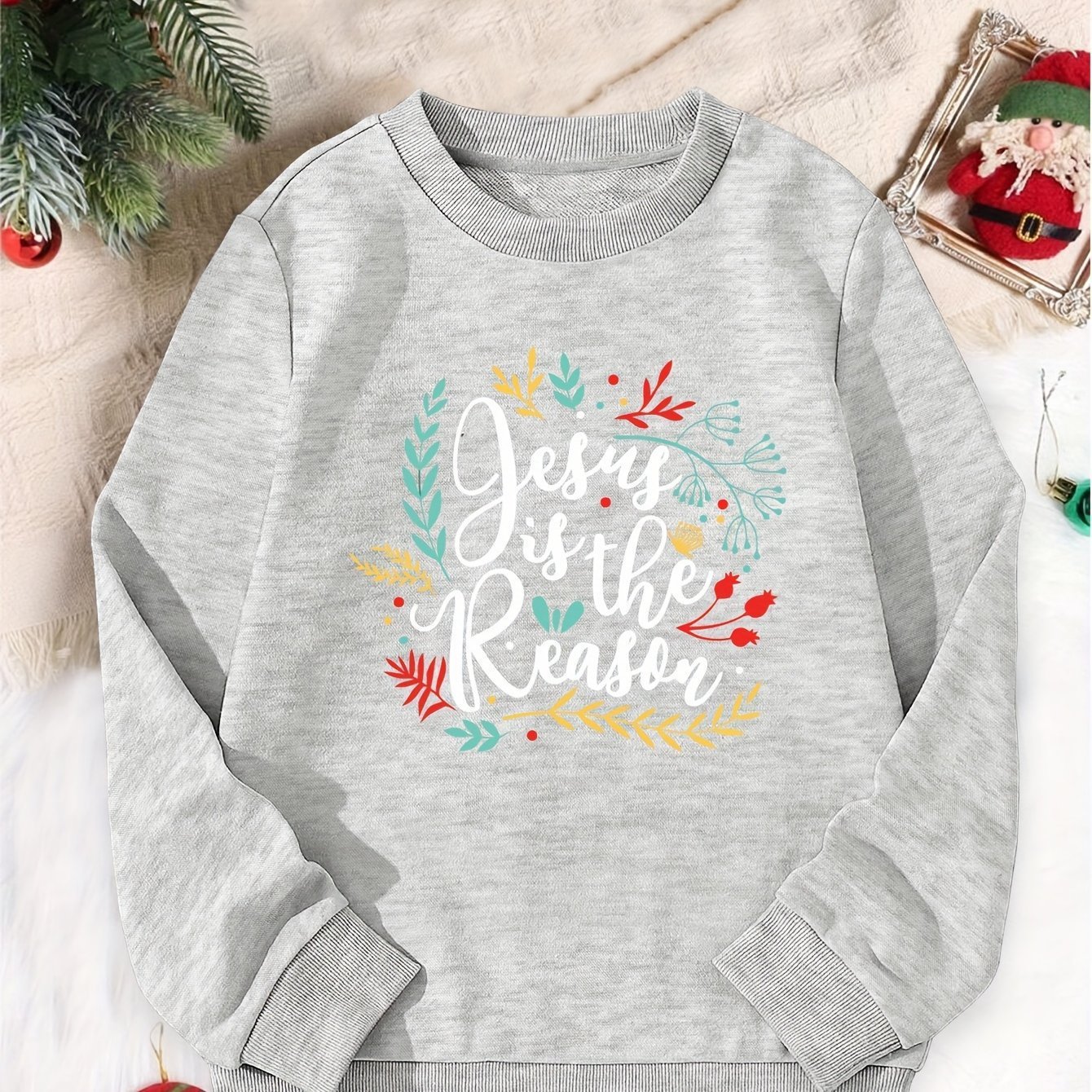 Christmas Season Printed Girls' Sports Sweater - Image 6