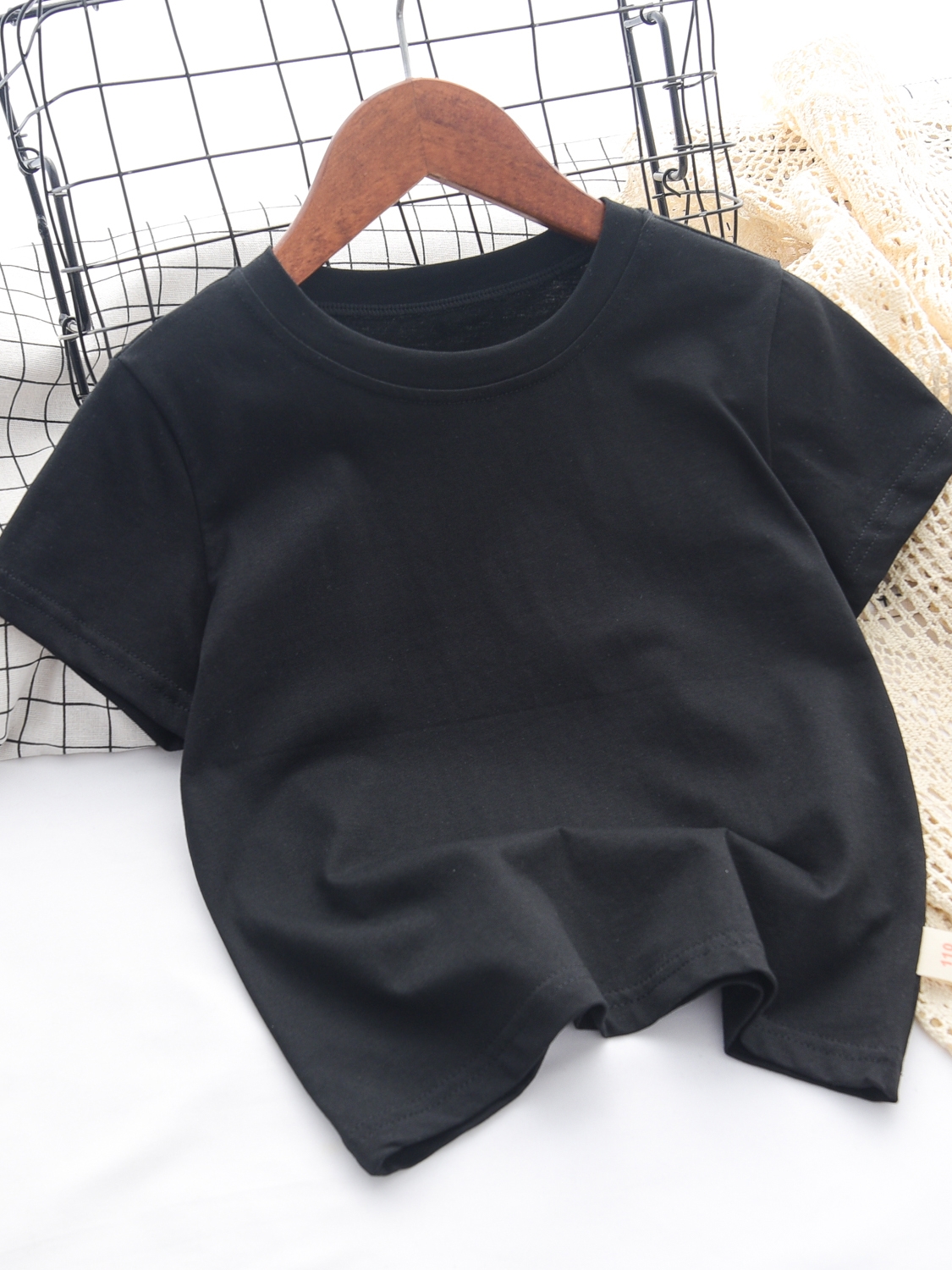 Boys and Girls White T-shirt Half Sleeved Top